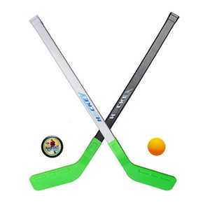 Air hockey 4pcsset Winter Ice Skate Hockey Stick Training Tools Plastic Sports Toy 72cm Fits For 36 years Kids Children 230615