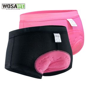 Cycling Underwears WOSAWE Women Cycling Underwear Shorts Sports Pattern Tight Bicycle Shorts Gel MTB Female Shorts Riding Bike Underpants 230616