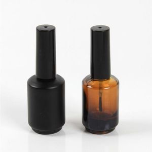 100 Stück 15 ml Black Frost Bottle White Empty Nail Polish Glass Bottle 1/2oz Emaille Containers Mavst