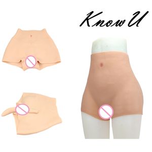 Breast Form Knowu Silicone Crossdresser Pants with Fake Vagina Cosplay Costumes Vagina trosor för Drag Queen Transgender 230616