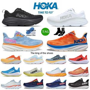 Hokas Shoes Womens Hoka Bondi 8 Clifton Athletic Runner Carbon x2 Black Blight Blue Hoka Free Peopl