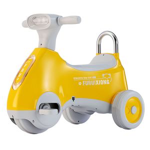 HY Elektrisches Motorrad für Kinder, Glissade-Pedal-Dreirad, fahrbares elektrisches Babyauto mit Musiklicht, Tretroller, Kinderspielzeug, Geschenk