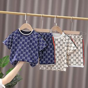 Baby Boy Clothes Set Children Tracksuits Summer Solid Kids Shorts T-shirts Set Småbarn Boy Clothes Suits Girl Outfits