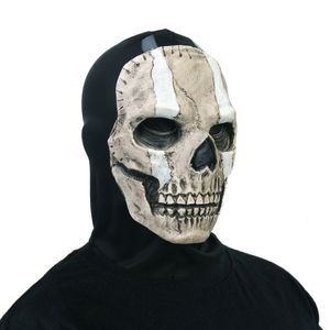 Máscaras de festa MWII Ghost Mask COD Cosplay Airsoft Tactical Skull Full Mask 230616