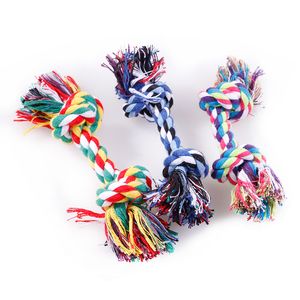 1PCS Pet Dog Pet Zaopatrzenie w psie szczeniaki Puppy Cotton Chew Knot Trwała zabawka Braided Bone Funny narzędzie (losowy kolor)