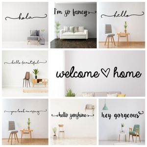 Nya citatfras Love Home Wall Sticker Art Decal väggklistermärken Väggmålningar för heminredning vardagsrumshus dekoration klistermärke