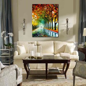 Urban Seascape Canvas Art Reflections of The Morning Handcrafted Abstract Painting Modern Decor for Office