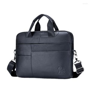 Портфели подлинные кожаные мужские сумочки сумки для ноутбуков мужчина бизнес -портфель Travel Messenger мужская сумка для плеча с крестом