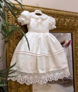 Girl's Dresses 0-12Y Girl Summer White Butterfly Embroidery Turkish Vintage Lolita Princess Ball Gown Dress for Birthday Holiday Casual Eid 230615