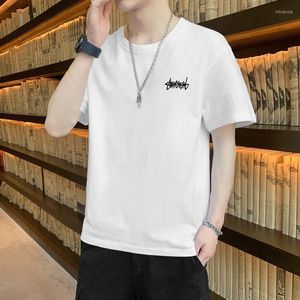 メンズTシャツレターシャツ男性のためのシンプル2023メンズTシャツレトロフィットストリートスポーツデイリーショートスリープベーシックスタイルTシャツ服