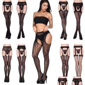 Socks Hosiery Sexy Fishnet Stockings Pantyhose Tights Suspender Slim Open Crotch Bodystocking Underwear Lingerie Will And Sandy Wo Dhujy