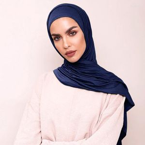 Halsdukar loop tröja hijab merceriserad bomullshalsduk kvinnor muslimsk stretchig högkvalitativ vanlig foulard omedelbar pannband 170 80 cm