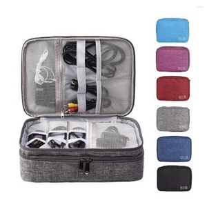 Duffel Bags Storage Travel Cable Bag Waterproof Digital Electronic Organizer Portable USB Data Line Charger Plug