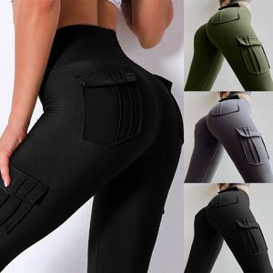 Kvinnor Pants Women's Riding Pocket Workout Leggings Militär Fitness Running High midjebyxa Elastic Equestrian Breeches Equipments