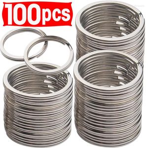 Keychains 100PCS Stainless Steel Open Double Jump Rings For DIY Key Split Connectors Jewelry Making Keychain 30/25mm