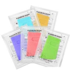 Fem färg Rainbow Facial Mask Multi-Effect fuktgivande ljusare färgglada regnbågsmasker Set ansiktsmask