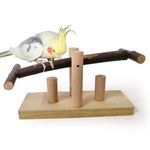 その他の鳥の供給パロット噛むおもちゃ木製シーソースタンディングレバースプリングボードスイング2021ドロップデリバリーホームガーデンペットdhmts