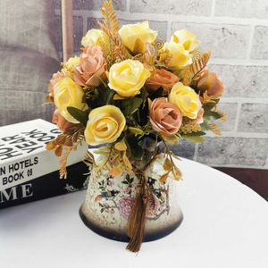 Головки сухоцветов см из искусственного шелка, осенние розы, свадебный букет, украшение для свадебной вечеринки, альбом «сделай сам», цветы