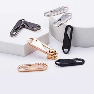 New 2PCS Removable Zipper Slider Alloy Universal Zipper Puller for Clothing Zip Fixer DIY Sewing Instant Repair Zipper For Bags