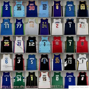 0 Jayson Tatum Jersey New Basketball 2 Kawhi Leonard Porter Jr. Dejounte Murray Derrick Rose Shai Gilgeous-Alexander Anthony Davis Alex Caruso Jaden Ivey Jerseys