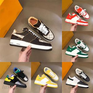 Scarpe casual firmate Sneakers Abloh Virgil 1s 1 Scarpe da ginnastica da uomo in pelle di vitello Scarpe da ginnastica basse con plateau stampato con lettere rosse bianche