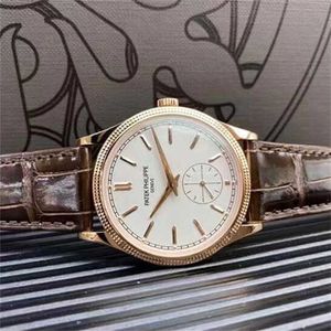 P clássico A T Elegant E Ultra Thin K 39mm Relógios de pulso 6119r Novo mecânico Gold Rose JGJ8 3K Qualidade sofisticada de alta qualidade relógio de presente para homens