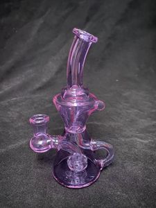 Glasrör Purple CFL Recycler Rig 14mm Dagens super levererar endast 1