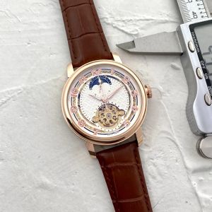 En kaliteli Patekity Designer İsviçre Mekanik Saat Erkekler Otomatik İş Bilekleri Lüks Kronograf Safir Zamanları Marka Saatleri 045