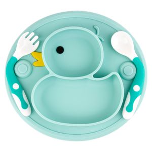 Чашки блюд посуды против Slip Food Silicone Silicone Plate для малыша для самообеспеченного всасывающего всасывания материала Plush Accessories 230615