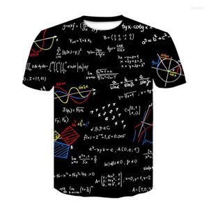 メンズTシャツ2023面白いシャツ数学フォーミュラ3Dプリントストリートウェアファッション半袖男性ティー