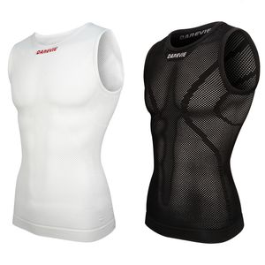 Camisas de ciclismo Tops DAREVIE Ciclismo Base Camada Sem Costura Homens Ciclismo Justo Respirável Absorve Suor Ciclismo Roupa Interior Malha Sem Mangas Camada Base de Bicicleta 230616