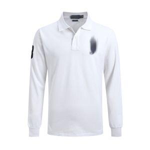 mens polos shirts big horse embroidery autumn Classic casual Long Sleeve T shirt