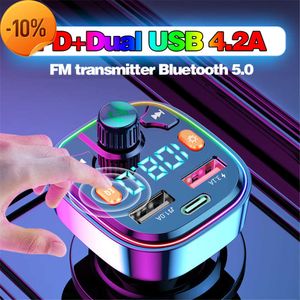 New KEBIDU FM Transmitter Car Bluetooth MP3 Audio Player Wireless Handsfree Car Kit with 18W PD Type-c Fast Dual USB Charger