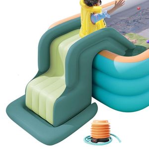 Outdoor Games Activities Inflatable Pool Slide For Kids Fun AntiTipping Waterpark Slides Toy Summer Inflated Water Swimming 230615