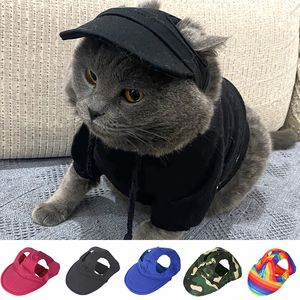 Dog Apparel 1 outdoor dog hat puppy beauty pet sun headdress adjustable Baseball cap kitten with open ears 230616