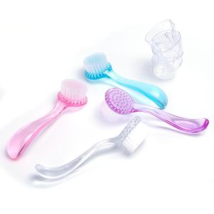 Exfoliating Facial Brush Skin Care Soft Bristle Brush Scrub With Plastic Handle Beauty Cleansing Tools for Women