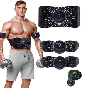 Bärbar smal utrustning ABS Toner EMS Abdominal muskelstimulator Trådlös bärbar bantningsbälte midje arm ben Viktförlust Fitnessutrustning unisex 230615