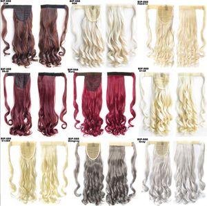 22 Inch Ladies Tie-up Ponytail Magic Velcro Wrap Curly Hair Extension Variety of Styles Enhance Your Look