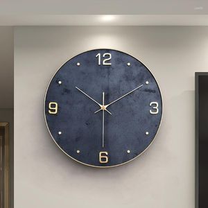 Relógios de parede Redondo Relógio Silencioso Minimalista Mecanismo de Quartzo Design Moderno Luxo Orologio Da Parete Funciona a Pilhas