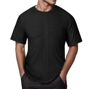 Męskie koszule męskie letnia koszula krótkie rękawie solidny kolor pullover swobodne cienkie mężczyzn paczka graficzna