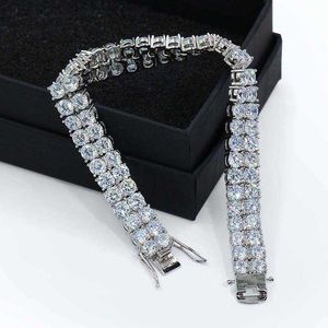 Hot Selling Hip-Hop Micro-Set Zircon Armband Tennis Chain 5mm 10mm Double Row Men Gold Plated