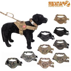 9色のペット用品犬のアクセサリー犬ハーネス屋外機器軍犬ハーネス1050dナイロンストラップベストカラーDHL無料船デュイグ