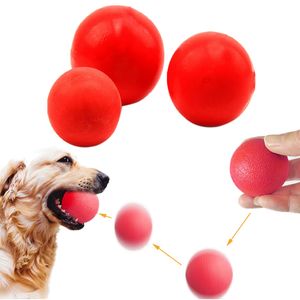 Çiğneme için Dayanıklı Köpek Topu Eğitim Zorlu Yıkılamaz Köpek Çiğneme Oyuncak Yumuşak Kauçuk Bouncy Ball Zihinsel Sağlığı Geliştirin 3 Boyutlar