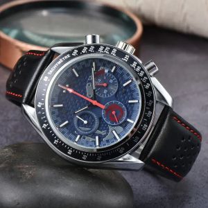 Omeg Armbanduhren für Herren, 2023, neue Herrenuhren, alle Zifferblätter, Quarzuhr, hochwertige Top-Luxusmarke, Chronographenuhr, Herrenmode-Accessoires, Ledergürtel, one12