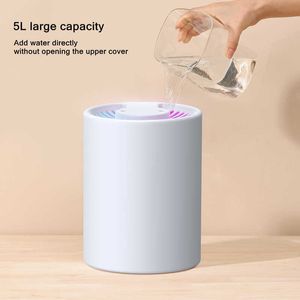 Humidifiers 5L Large Capacity Humidifier Nozzle Mist Sprayer USB Home Office Air Freshener Colorful Light Moisturizing