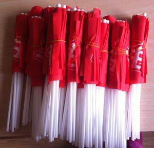 Cheap Custom Made Promotional Hand Polyester Event Flags with Stick