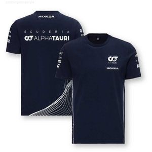 Men's T-shirts Scuderia Alpha Tauri Tshirt Polo Shirt Yuki Tsunoda Pierre Gasly2023 Formula 1 Car Fan Clothes Polyester