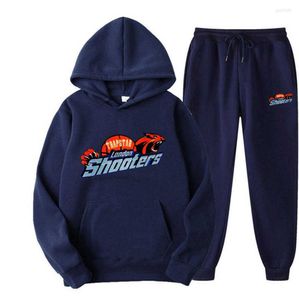 Erkek Hoodies Marka Tuzak Baskılı Spor Giyim Erkekler 15 Renk Sıcak İki Parçası Set Gevşek Hoodie Sweatshirt Pantolon Jogging Tidal Flow Tasarım 554ESS