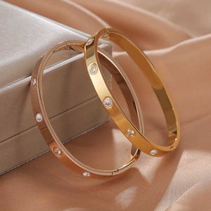 Designer Charm Nuovo prodotto Non sbiading Carter Buckle Bracciale in acciaio 18k 18k Real Gold Electroplated Mesh Rossa Nicchia Luce Luxuria Mano di fascia alta