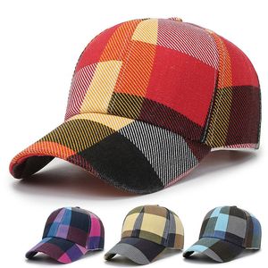 Ball Caps Spring Summer Women Men Plaid Baseball Outdoor Cool Lady Male Sun Cap Hat For Fashion 230615